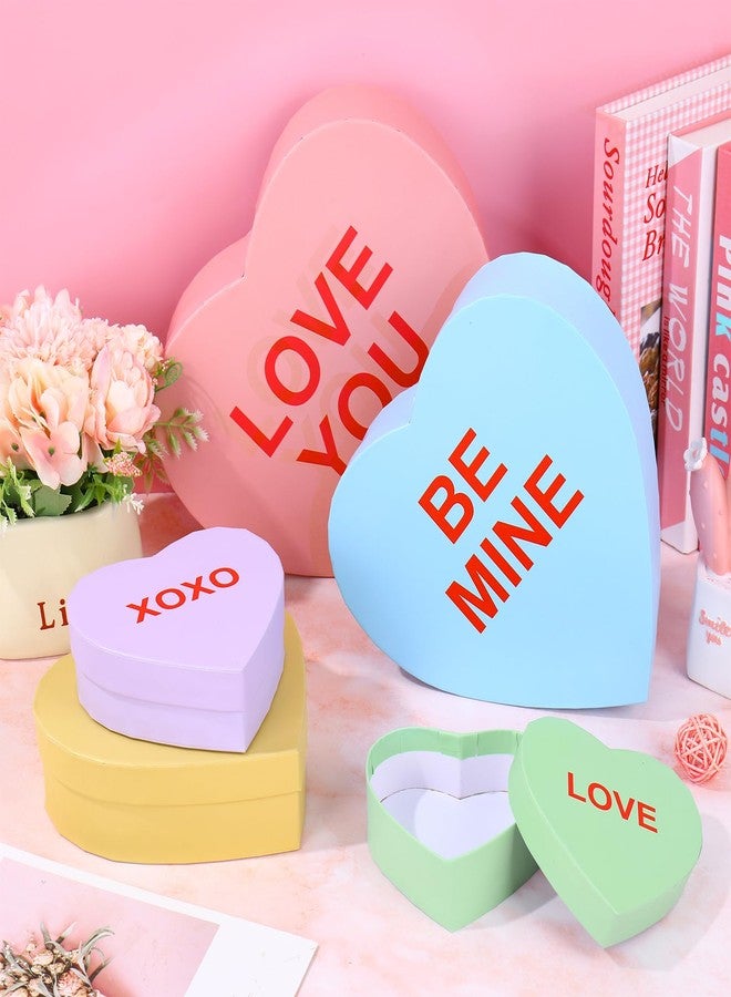 وولاين مجموعة علب هدايا ورقية على شكل قلب من والين، 5 قطع، لعيد الحب، تتضمن علب حلوى على شكل قلب، 5 طبقات متداخلة، مع أغطية، مناسبة للمجوهرات وتنسيقات الزهور وتزيين الحفلات. - Image 5